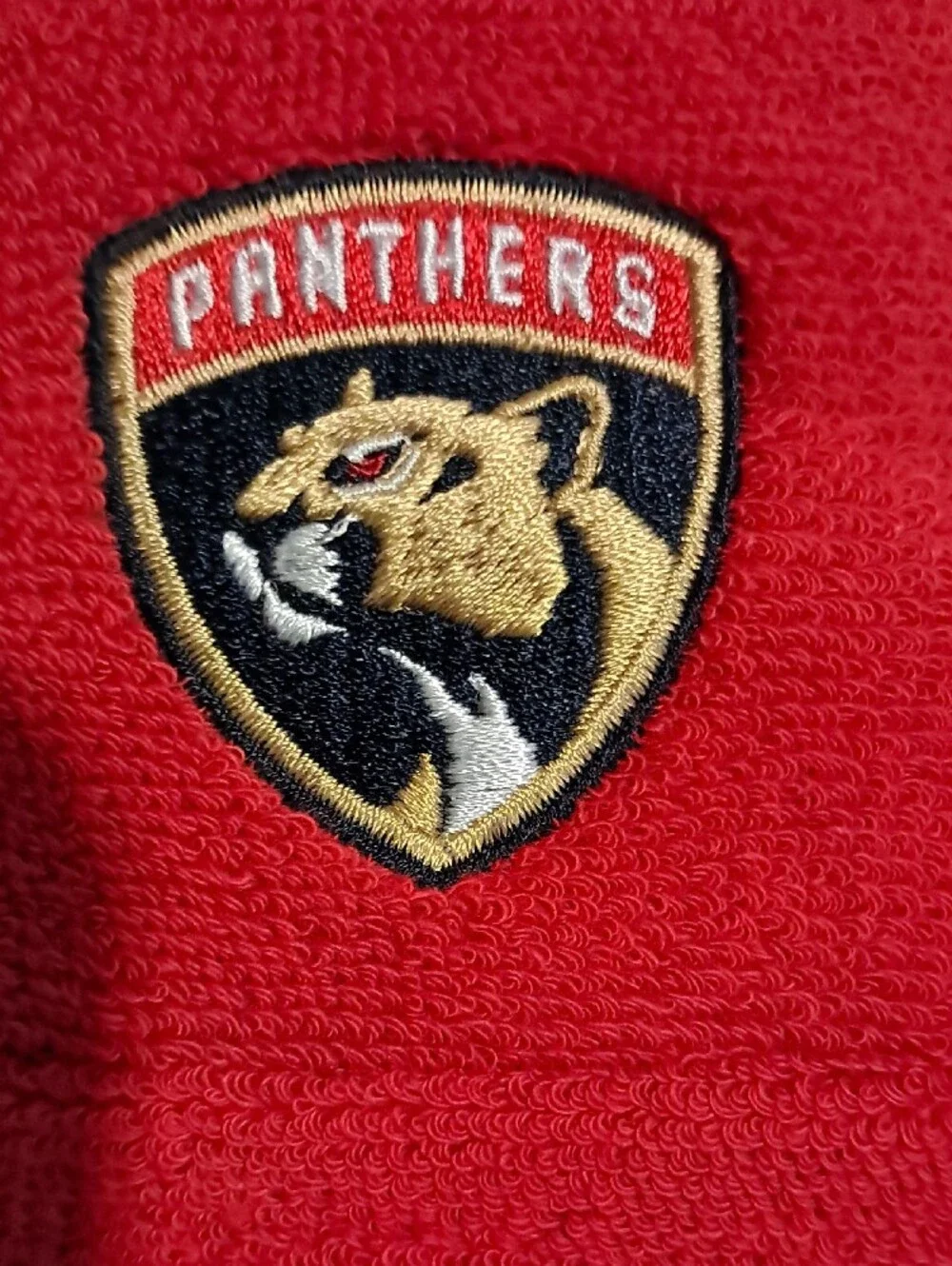 NHL Panthers Red Wristbands with Embroidered Logo